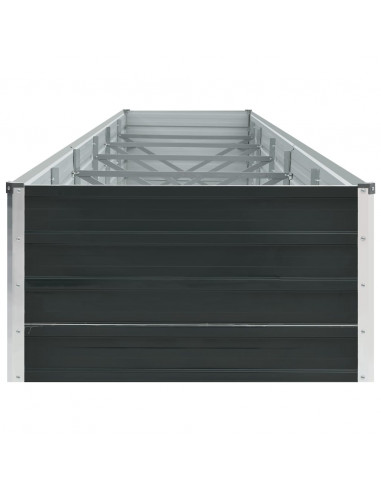 Letto Rialzato in Acciaio Zincato 480x80x45 cm Antracite