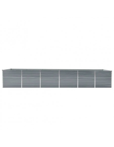 Letto Rialzato Giardino in Acciaio Zincato 480x80x77 cm Grigio