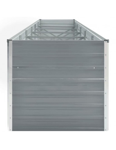 Letto Rialzato Giardino in Acciaio Zincato 480x80x77 cm Grigio