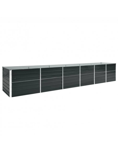 Letto Rialzato in Acciaio Zincato 480x80x77 cm Antracite