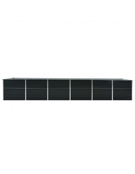 Letto Rialzato in Acciaio Zincato 480x80x77 cm Antracite
