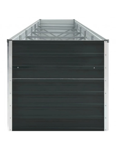 Letto Rialzato in Acciaio Zincato 480x80x77 cm Antracite