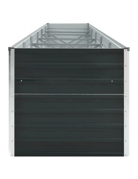 Letto Rialzato in Acciaio Zincato 480x80x77 cm Antracite