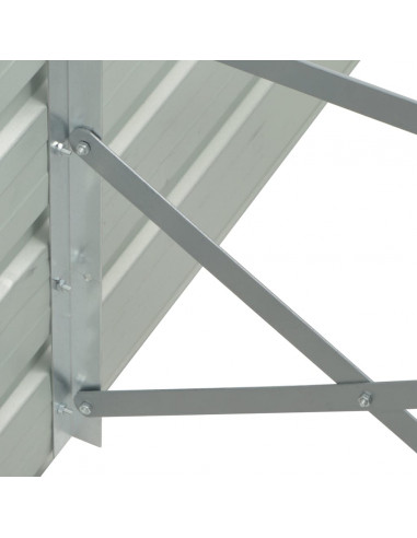 Letto Rialzato Giardino in Acciaio Zincato 600x80x45 cm Grigio