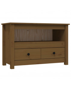 Mobile Porta TV Miele 79x35x52 cm in Legno Massello di Pino 2