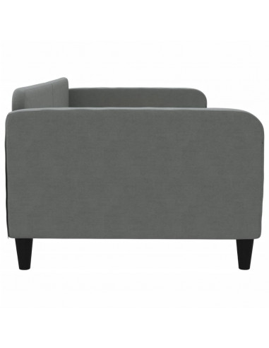 Letto da Giorno Grigio Scuro 100x200 cm in Tessuto