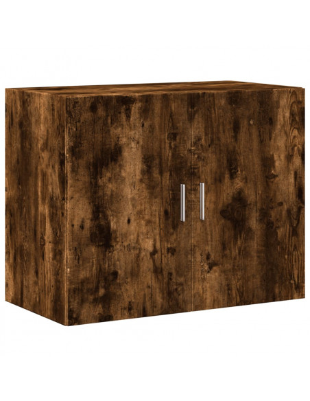 Mobile a Parete Rovere Fumo 80x42,5x64 cm in Legno Multistrato