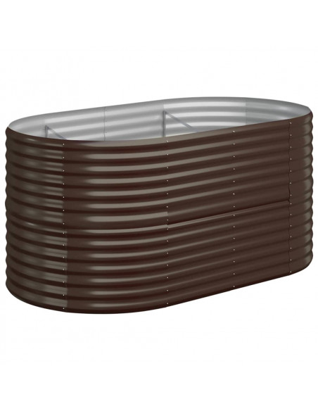 Letto Giardino Acciaio Verniciato a Polvere 152x80x68cm Marrone