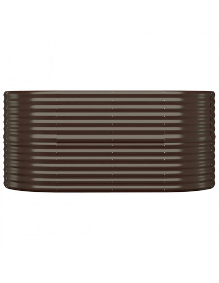 Letto Giardino Acciaio Verniciato a Polvere 152x80x68cm Marrone