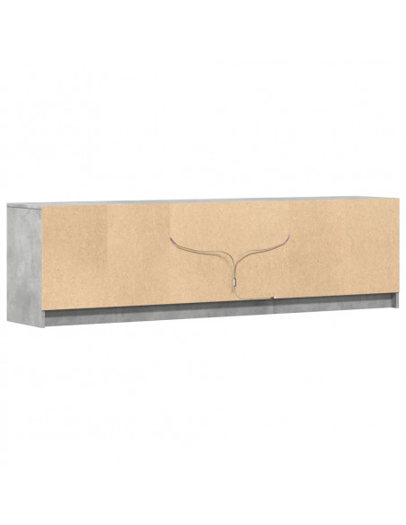 Mobile Porta TV con LED Grigio Cemento 180x34x50cm Truciolato