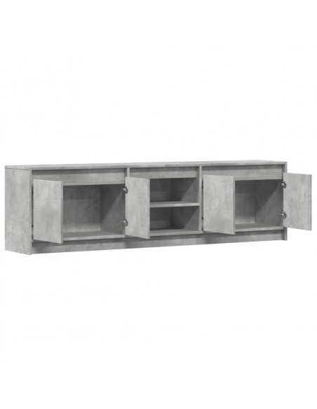 Mobile Porta TV con LED Grigio Cemento 180x34x50cm Truciolato