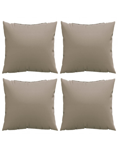 Cuscini per Divano 4 pz Tortora 50x50 cm in Tessuto