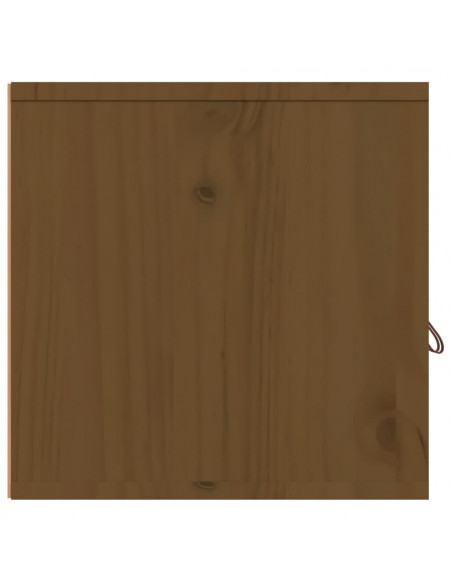 Pensili 2 pz Marrone Miele 80x30x30cm in Legno Massello di Pino