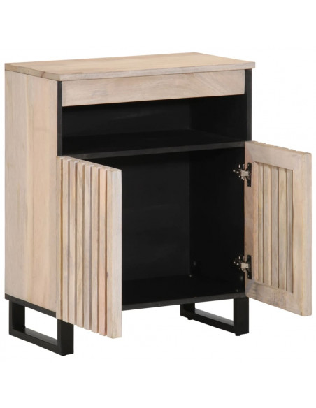 Credenza 60x34x75 cm in Legno Massello di Mango
