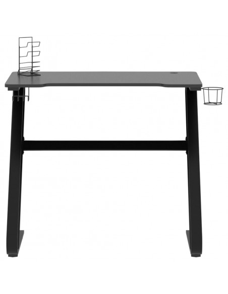 Scrivania da Gaming con Gambe a ZZ Nera 90x60x75 cm