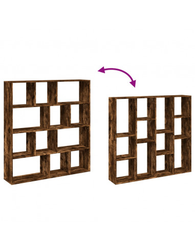 Libreria Rovere Fumo 132x29x141,5 cm in Legno Multistrato