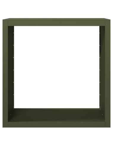 Rastrelliera per Legna da Ardere Verde 100x40x100 cm in Acciaio