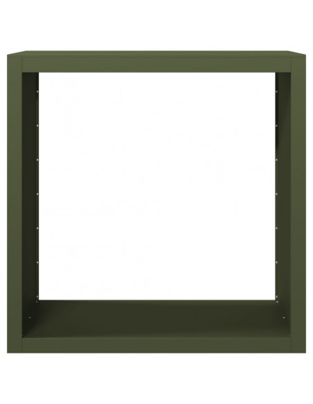 Rastrelliera per Legna da Ardere Verde 100x40x100 cm in Acciaio