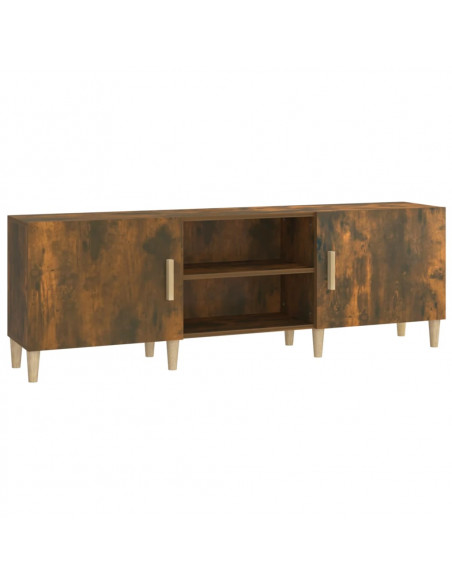 Mobile Porta TV Rovere Fumo 150x30x50 cm in Legno Multistrato