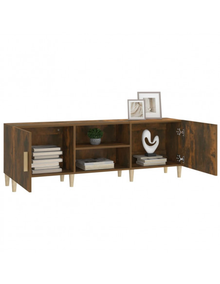 Mobile Porta TV Rovere Fumo 150x30x50 cm in Legno Multistrato