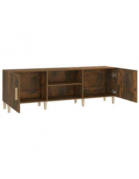 Mobile Porta TV Rovere Fumo 150x30x50 cm in Legno Multistrato