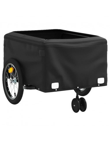Rimorchio da Bici Nero e Rosso 45 kg in Ferro