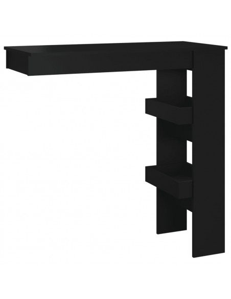 Bancone da Muro Nero 102x45x103,5 cm in Legno Compensato