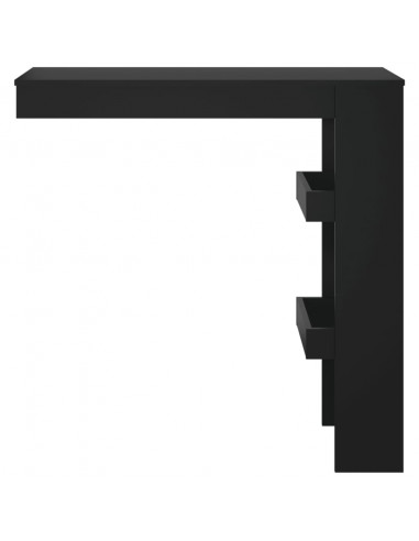 Bancone da Muro Nero 102x45x103,5 cm in Legno Compensato