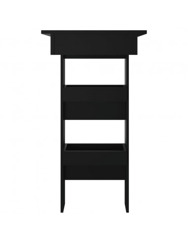 Bancone da Muro Nero 102x45x103,5 cm in Legno Compensato