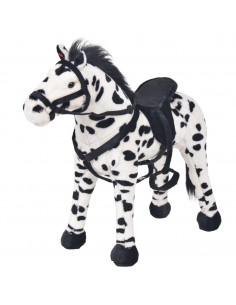 Cavallo in Peluche in Piedi Nero e Bianco XXL 2