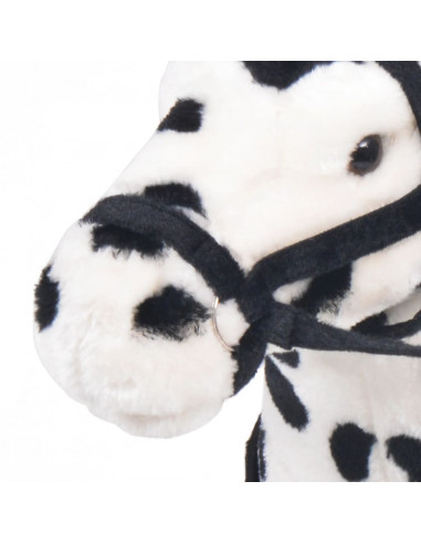 Cavallo in Peluche in Piedi Nero e Bianco XXL