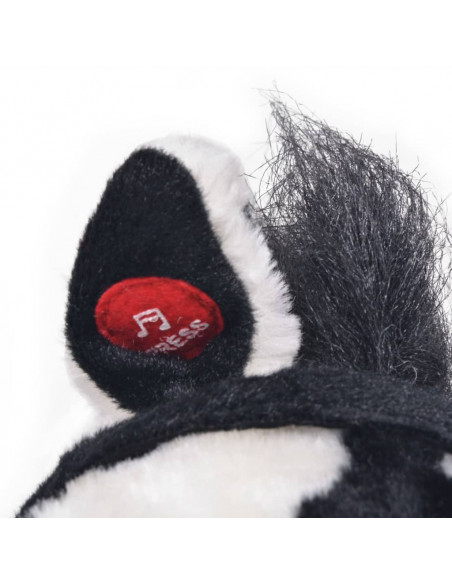 Cavallo in Peluche in Piedi Nero e Bianco XXL