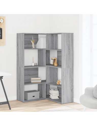 Libreria a 4 Ripiani Grigio Sonoma 85x85x140 cm in Truciolare