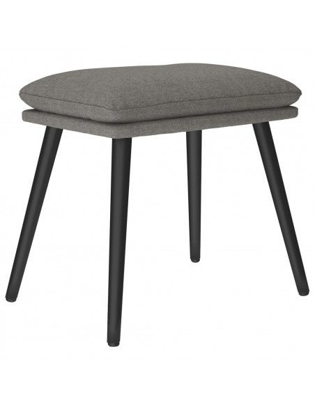 Poggiapiedi Grigio Chiaro 45x29,5x35 cm in Tessuto