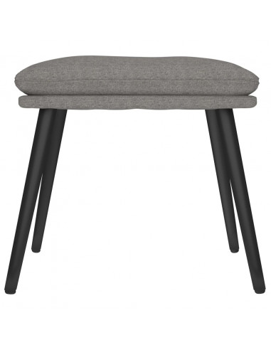 Poggiapiedi Grigio Chiaro 45x29,5x35 cm in Tessuto
