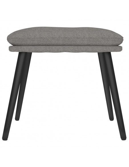 Poggiapiedi Grigio Chiaro 45x29,5x35 cm in Tessuto