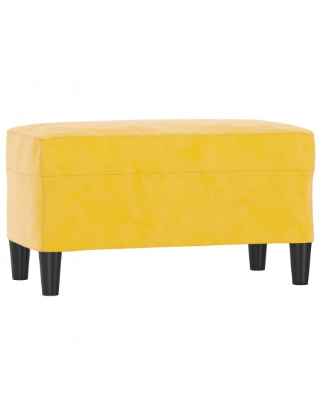 Panca Giallo 70x35x41 cm in Velluto
