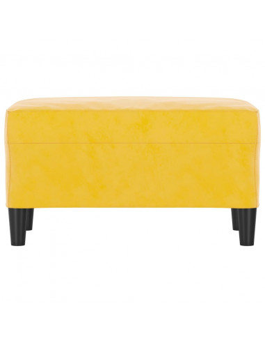Panca Giallo 70x35x41 cm in Velluto