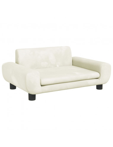 Divano per Bambini Crema 70x45x33 cm in Velluto