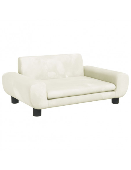 Divano per Bambini Crema 70x45x33 cm in Velluto