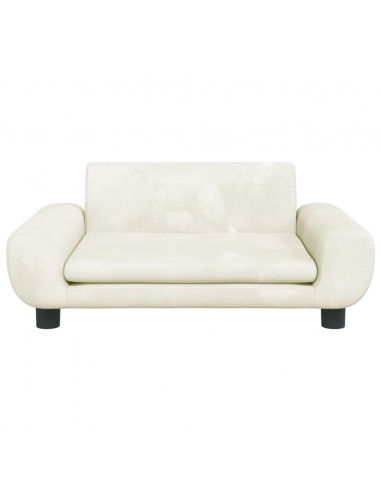 Divano per Bambini Crema 70x45x33 cm in Velluto