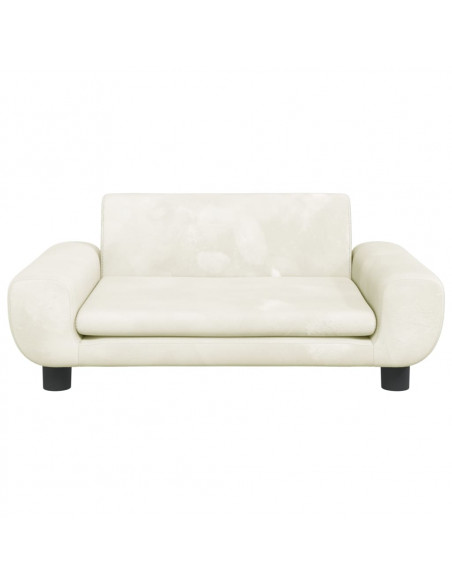 Divano per Bambini Crema 70x45x33 cm in Velluto