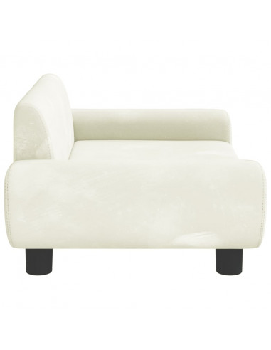 Divano per Bambini Crema 70x45x33 cm in Velluto