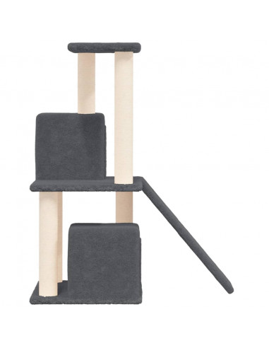 Albero per Gatti con Tiragraffi in Sisal Grigio Scuro 82 cm