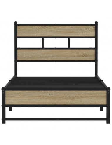 Giroletto senza Materaso in Metallo Rovere Sonoma 75x190 cm