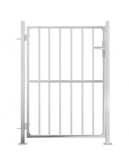 Cancello da Giardino 100x125 cm in Acciaio Inossidabile