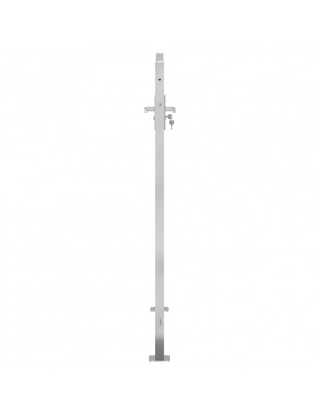 Cancello da Giardino 100x125 cm in Acciaio Inossidabile