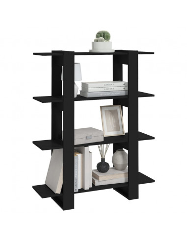 Libreria/Divisorio Nero 100x30x123,5 cm