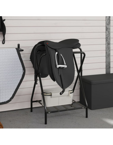 Portasella Pieghevole Autoportante Nero in Ferro