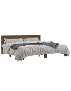 Giroletto Rovere Marrone 200x200cm in Legno Multistrato Metallo 2